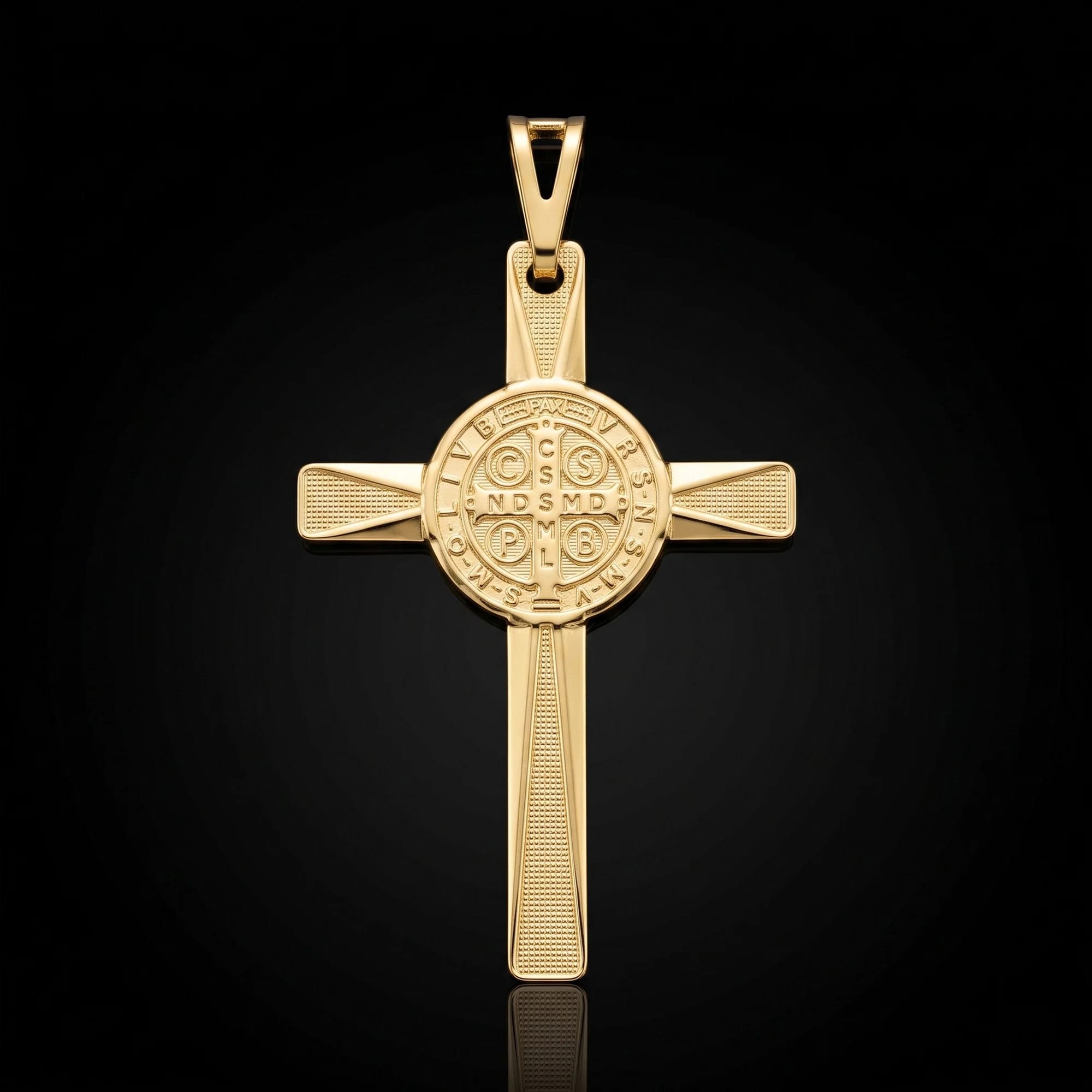Pingente Crucifixo com São Bento