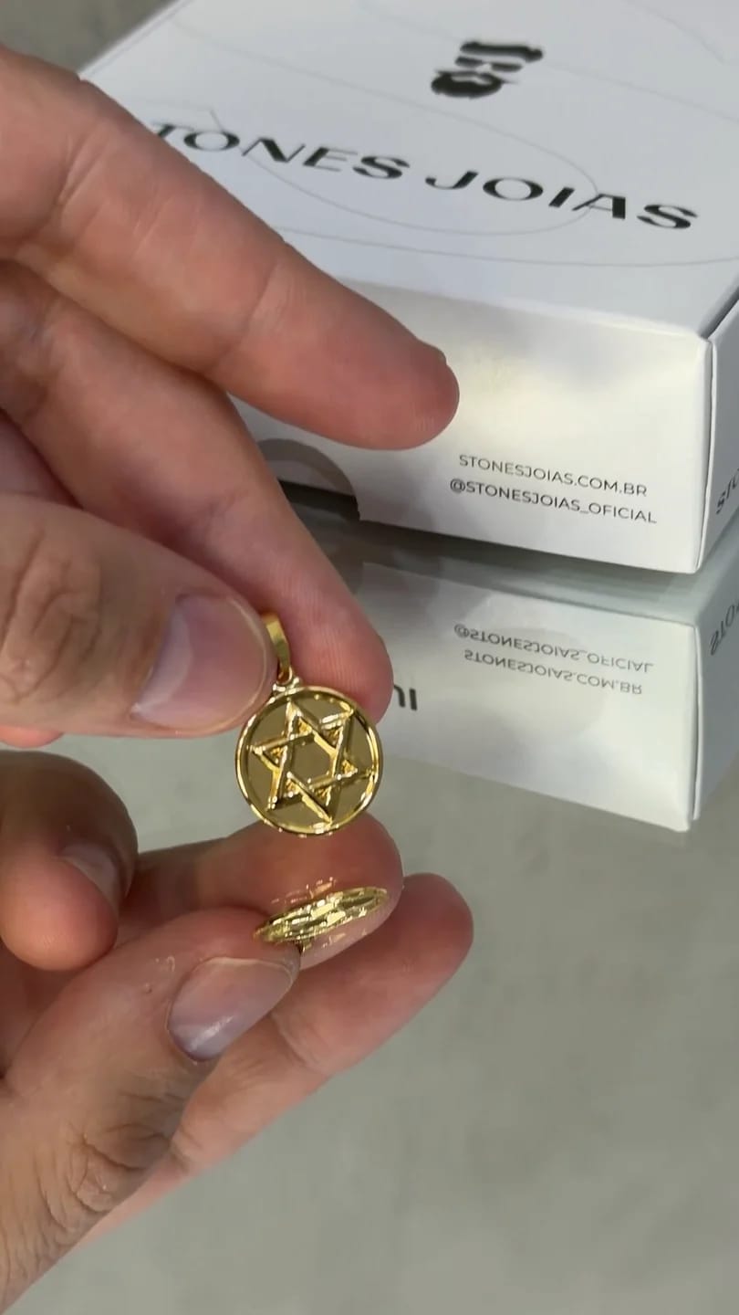 Pingente Estrela de Davi Medalha P