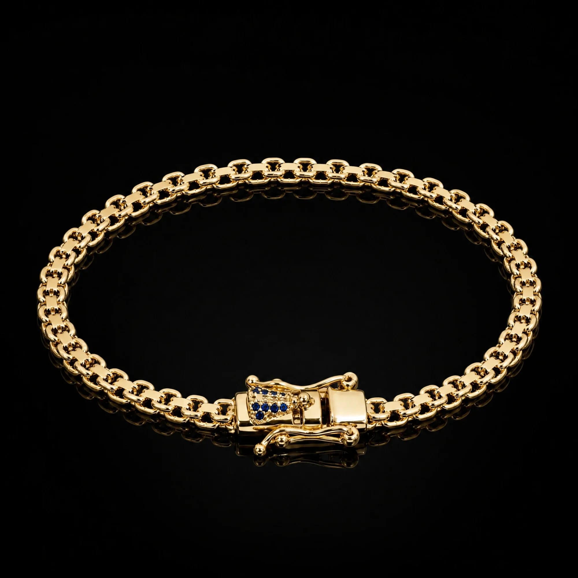 Pulseira Cadeado Duplo 3,5mm Fecho NSRa