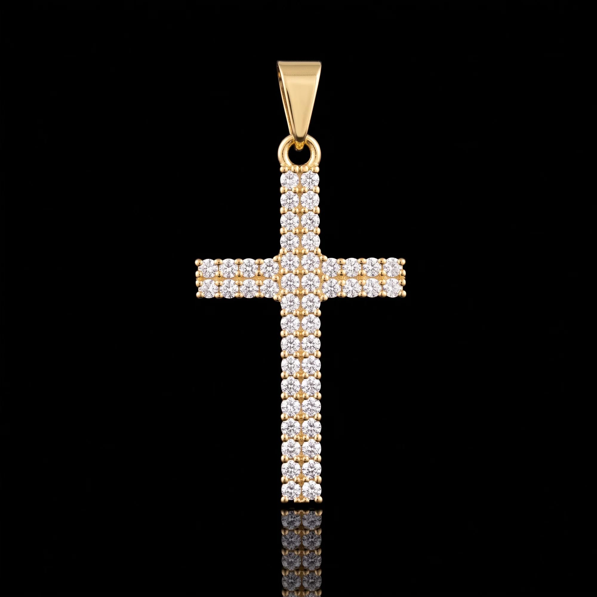 Pingente Crucifixo Cravejado Palito M