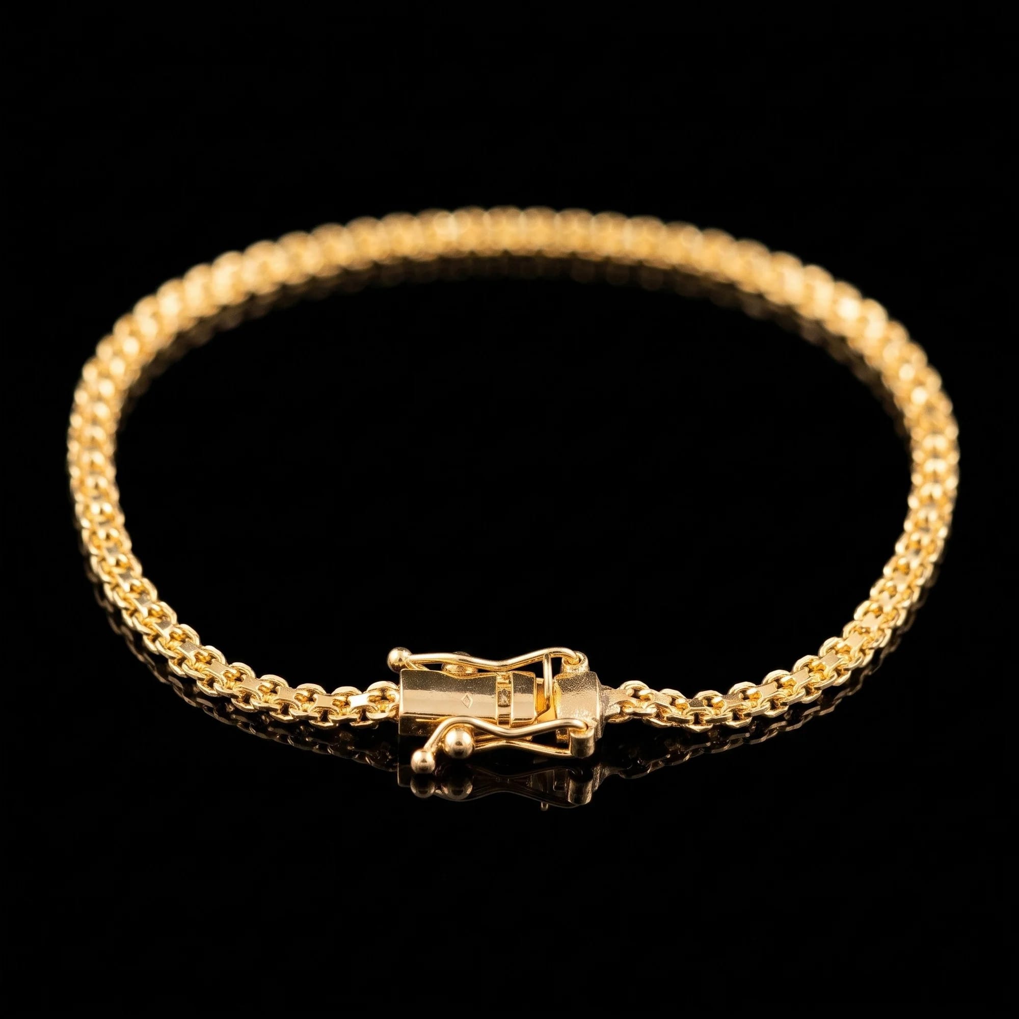 Pulseira Cadeado Duplo 2,5mm