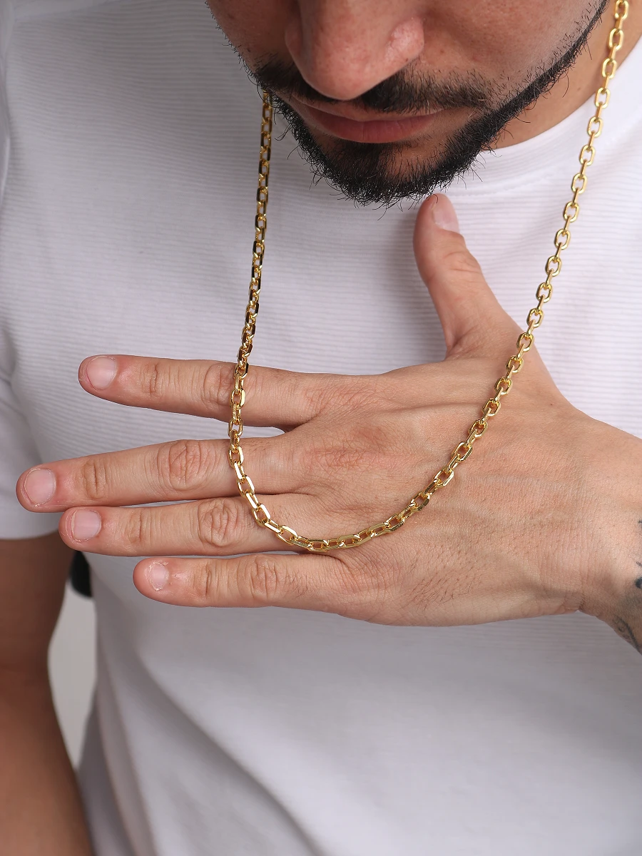 Corrente e Pulseira Cadeado 5mm Fecho Bomba