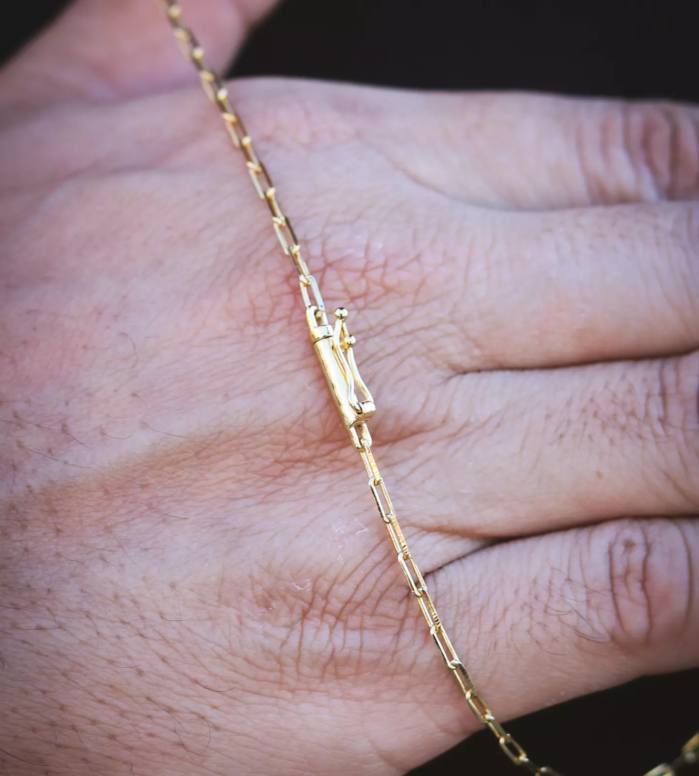 Corrente e Pulseira Cadeado Alongado 3mm Fecho Bomba + Crucifixo Tracejado