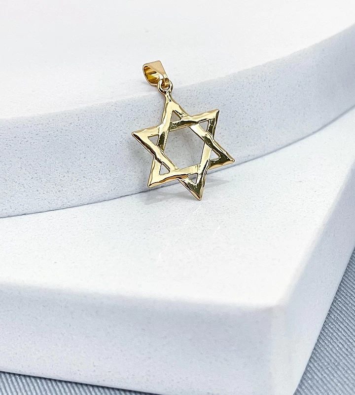 Pingente Estrela de Davi Vasado Liso 2x2cm 1g