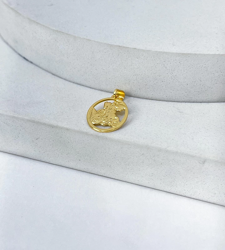 Pingente São Jorge Oval 1x1,5cm 1,0g