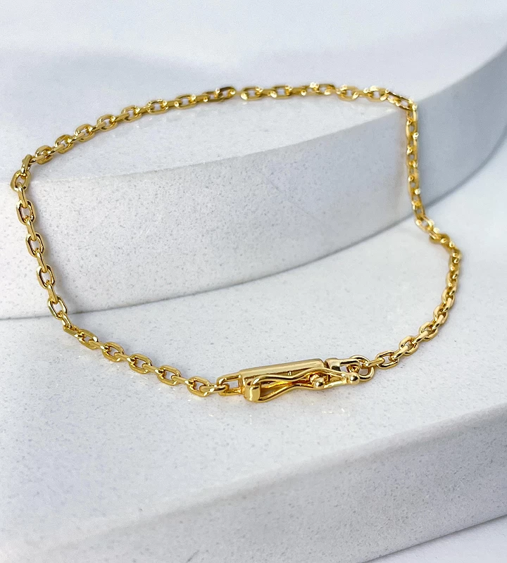 Pulseira Cadeado 2mm Fecho Bomba 3,4g