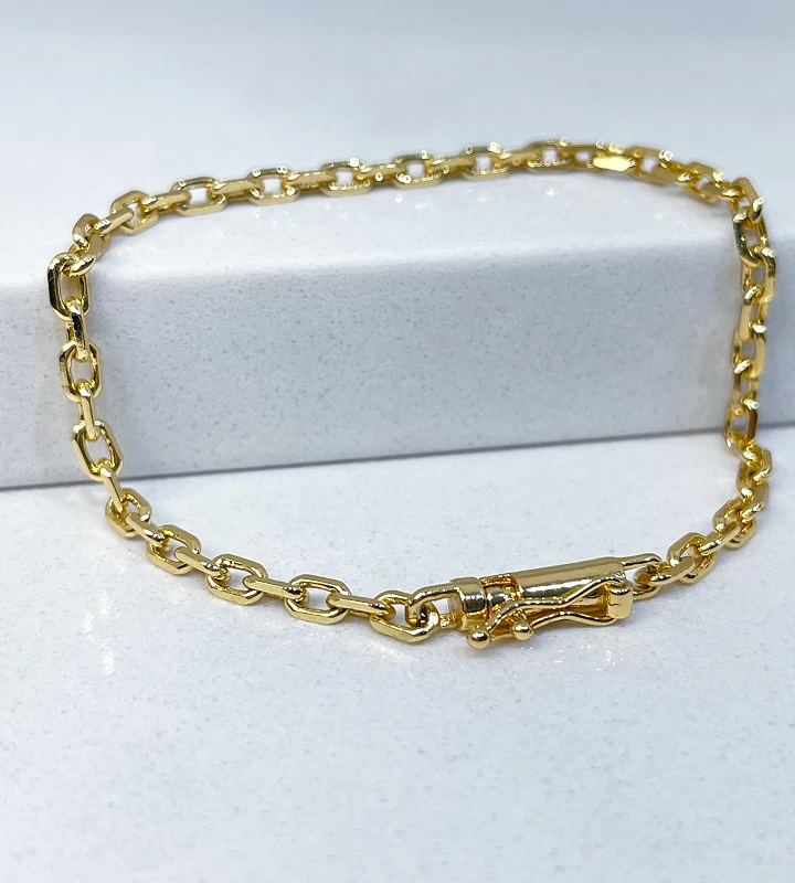 Pulseira Cadeado 3,5mm Fecho Bomba 7g