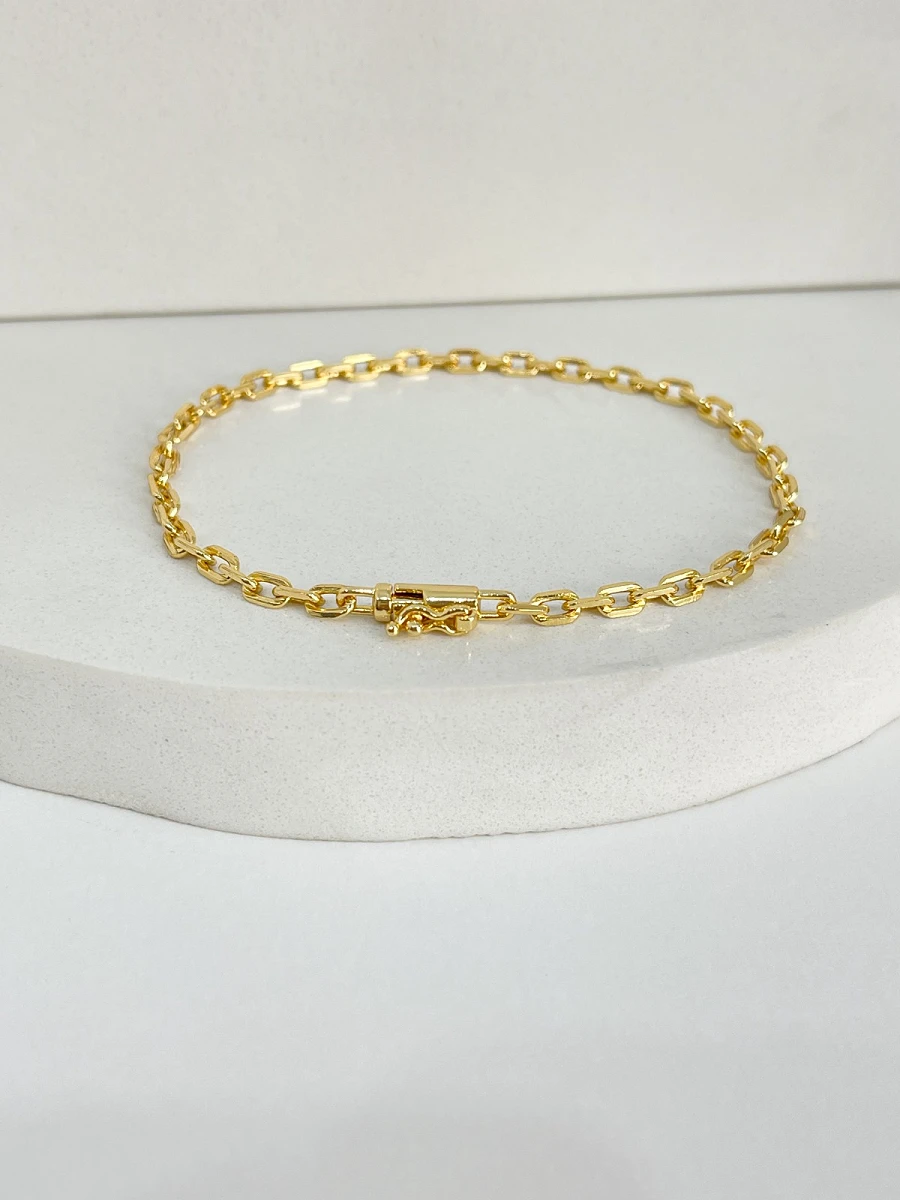 Pulseira Cadeado 3,5mm Fecho Bomba 7g