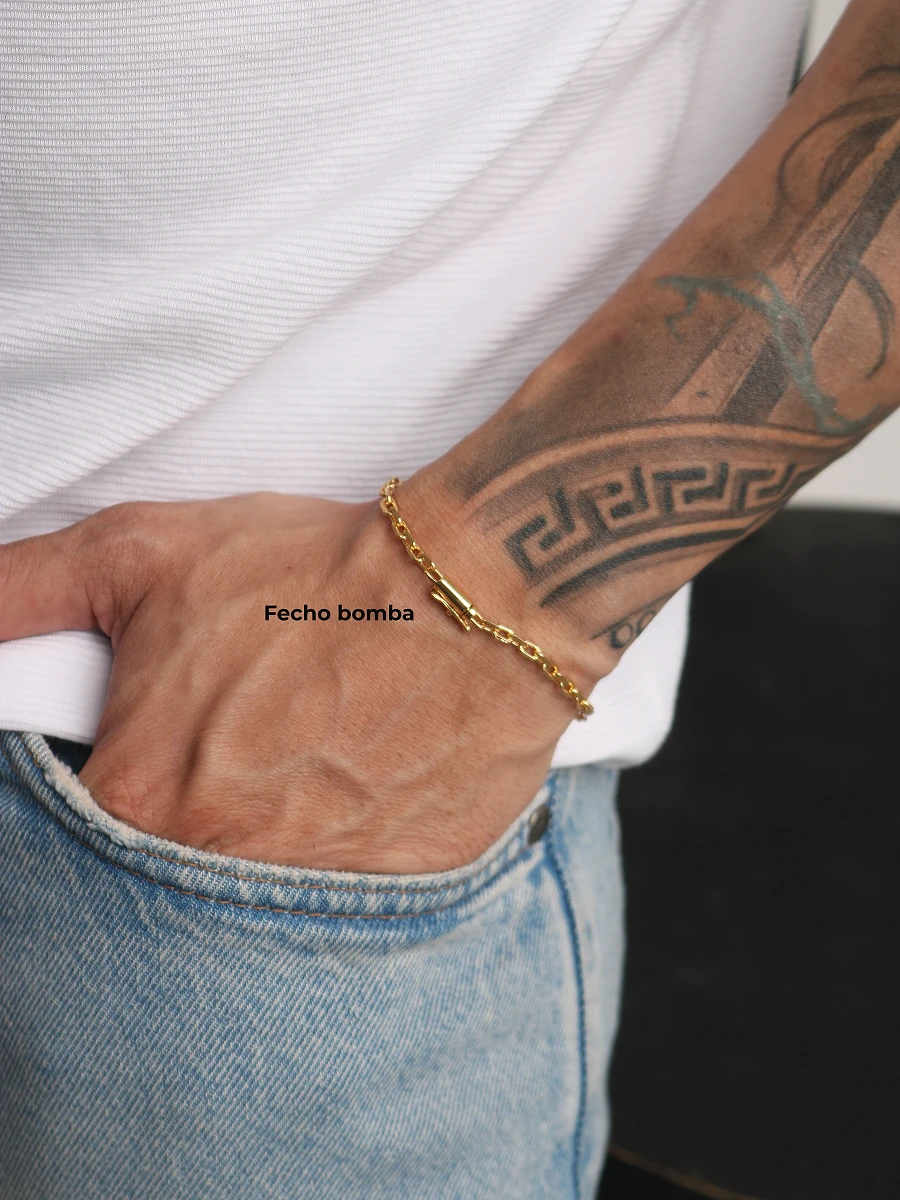 Pulseira Cadeado 3,5mm Fecho Bomba 7g
